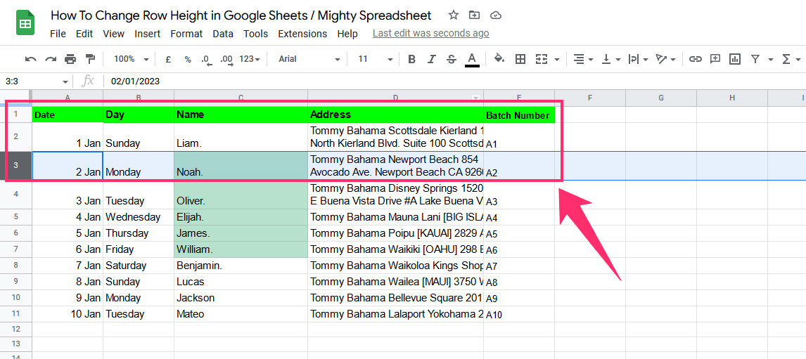 How To Change Row Height In Google Sheets With Pictures Mighty