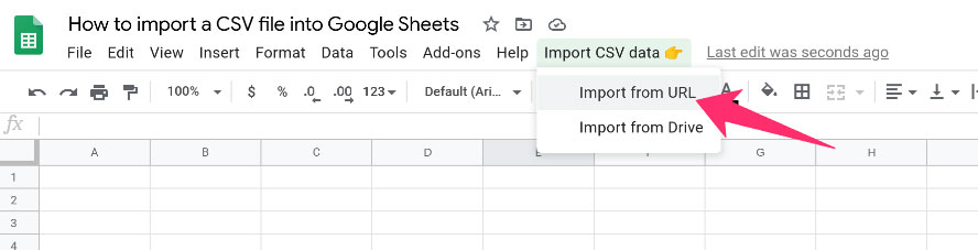 Import from URL to import csv