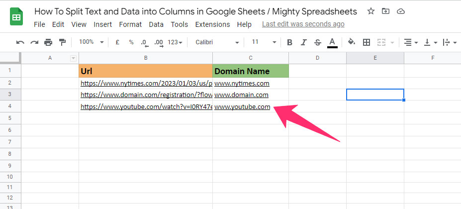 Split URL to Get Domain Name 