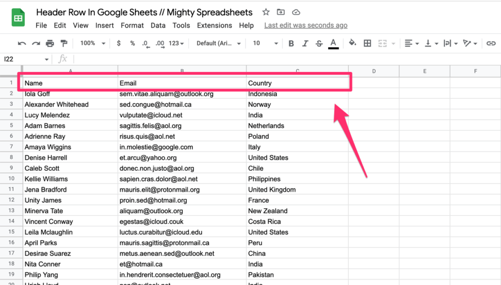 How to Make a Header Row in Google Sheets (2 Easy Ways)