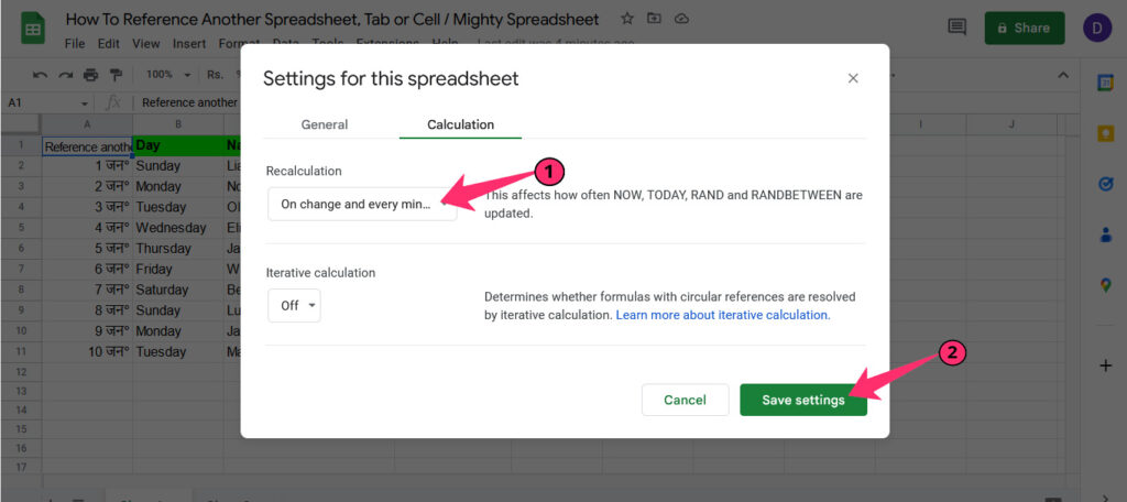 Google Sheets to Auto-update a Reference to Another Sheet 