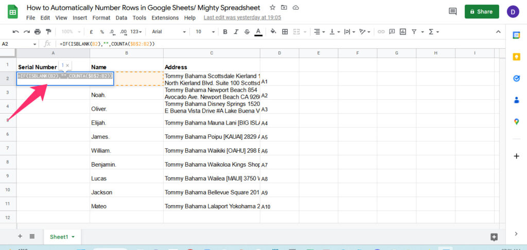 How to Automatically Number Rows in Google Sheets (4 Ways)