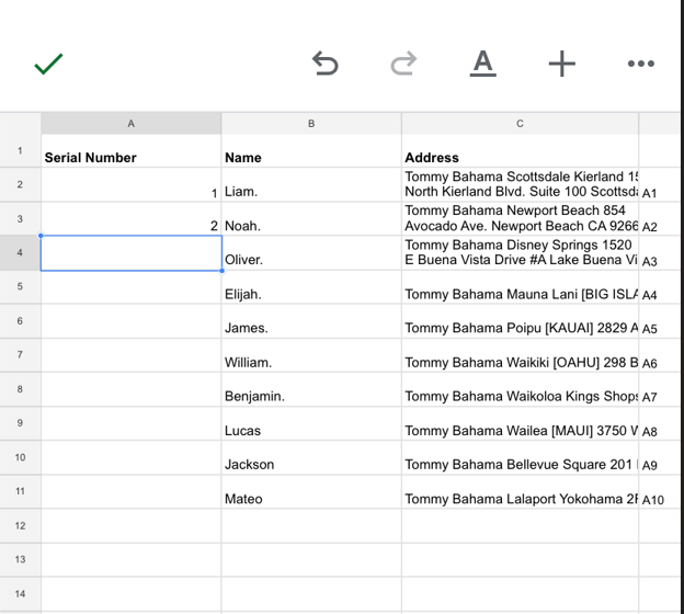 enter a value, for example “1”. Select another cell and add a value “2”