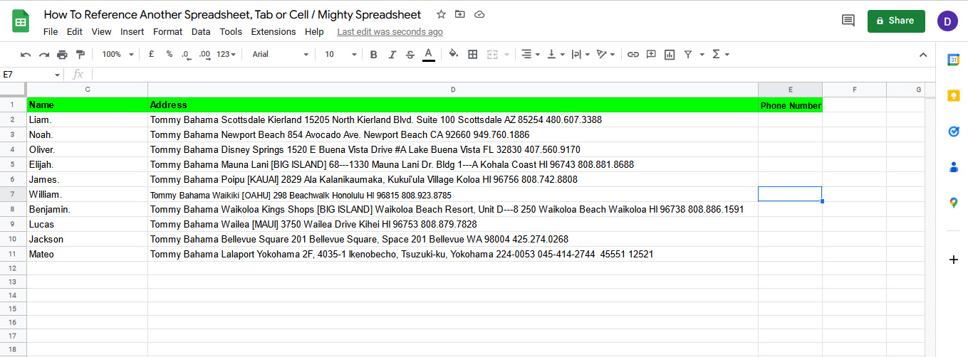 select a sheet HYPERLINK Method