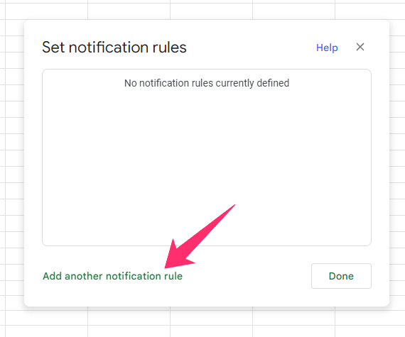 Add another notification rule