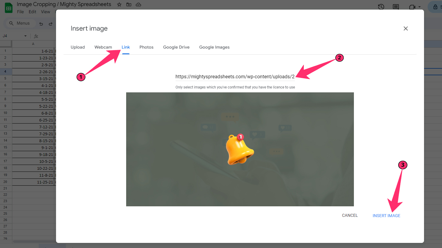 Spreadsheet Insert Image Tutorial The Ultimate Google Sheets Image Cropping Tutorial - Mighty Spreadsheets