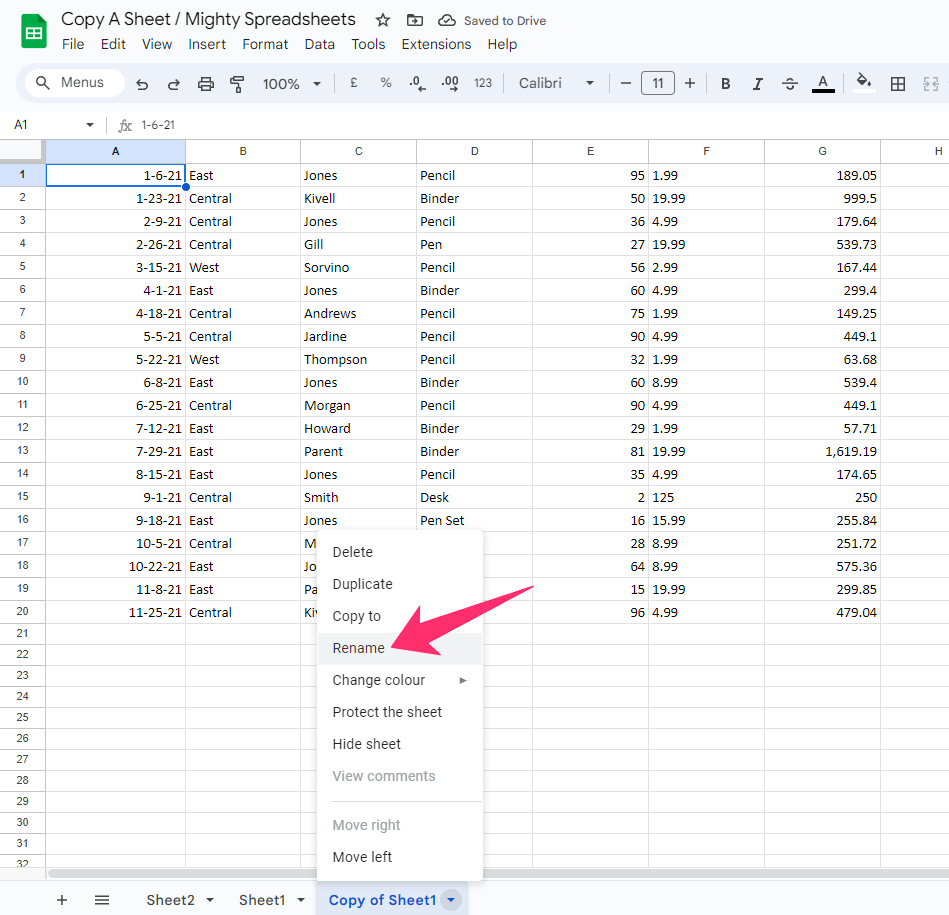 rename Duplicate Sheet